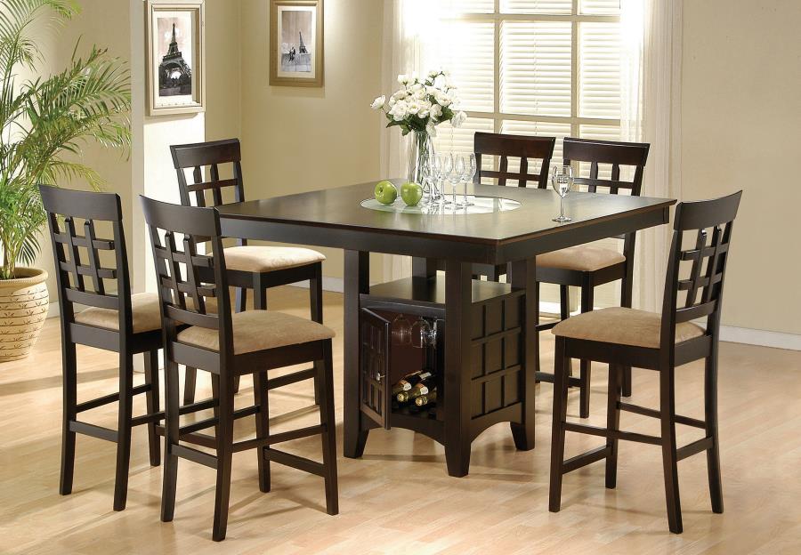 Gabriel 7-piece Square Counter Height Dining Set Cappuccino - 100438-S7