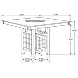 Gabriel 9-piece Square Counter Height Dining Set Cappuccino - 100438-S9A