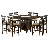 Gabriel 9-piece Square Counter Height Dining Set Cappuccino - 100438-S9