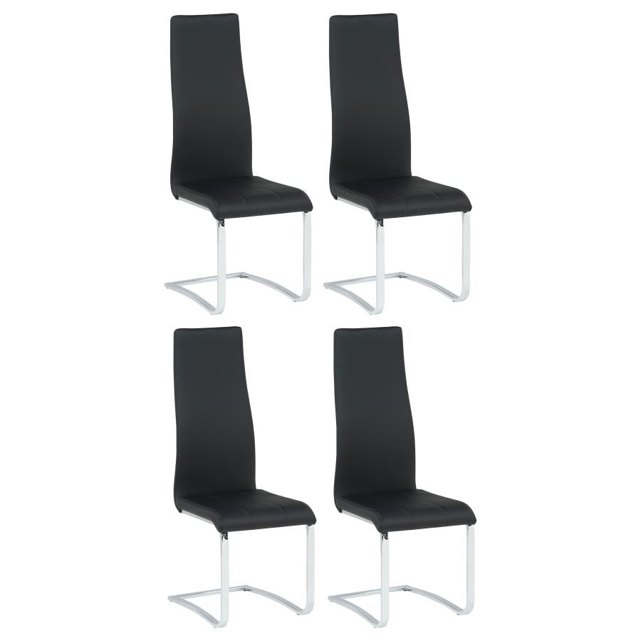 Montclair Upholstered Dining Side Chair Black (Set of 4) - 100515BLK