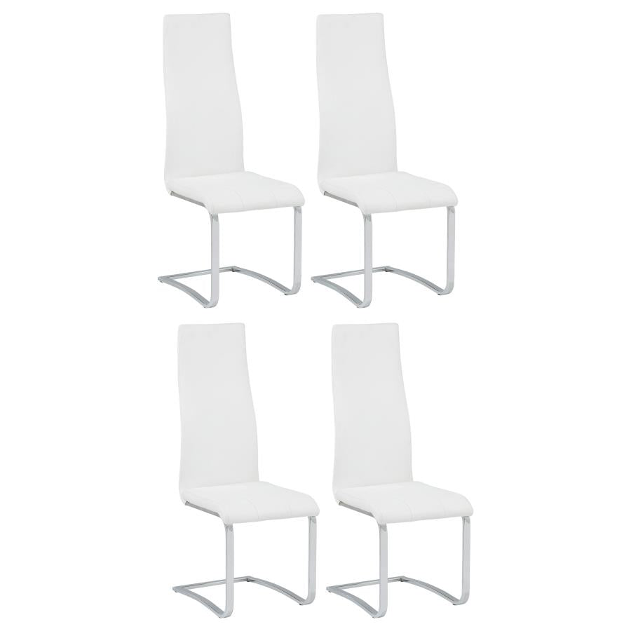 Montclair Upholstered Dining Side Chair White (Set of 4) - 100515WHT