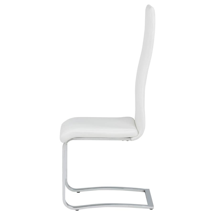 Montclair Upholstered Dining Side Chair White (Set of 4) - 100515WHT