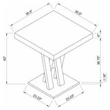 Freda Square 36-inch Pub Height Bistro Bar Table Cappuccino - 100520