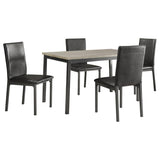 Garza 5-piece Rectangular Dining Table Set Black - 100611-S5