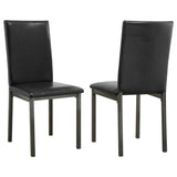 Garza Upholstered Dining Side Chair Black (Set of 2) - 100612