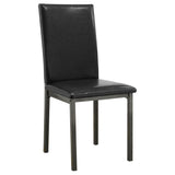 Garza Upholstered Dining Side Chair Black (Set of 2) - 100612