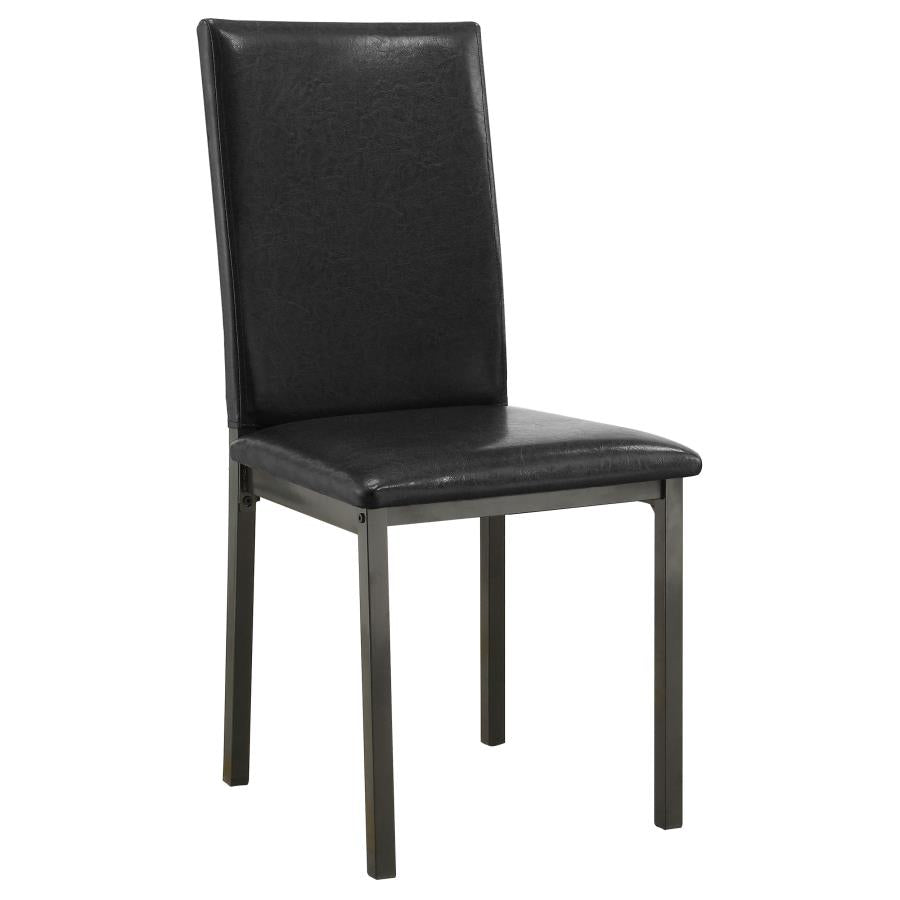 Garza Upholstered Dining Side Chair Black (Set of 2) - 100612