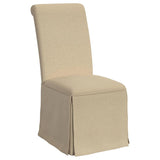Shawna Upholstered Skirted Side Chair Light Khaki (Set of 2) - 100747