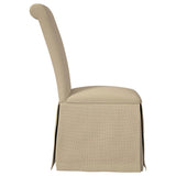 Shawna Upholstered Skirted Side Chair Light Khaki (Set of 2) - 100747