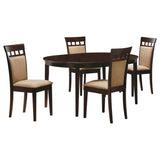 Gabriel 5-piece Extension Leaf Dining Table Set Cappuccino - 100770-S5A