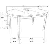 Gabriel 5-piece Extension Leaf Dining Table Set Cappuccino - 100770-S5
