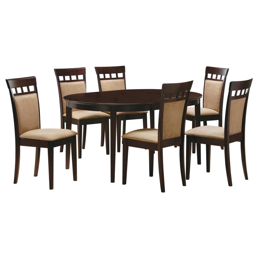 Gabriel 7-piece Extension Leaf Dining Table Set Cappuccino - 100770-S7A