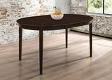 Gabriel Oval 60-inch Extension Leaf Dining Table Cappuccino - 100770