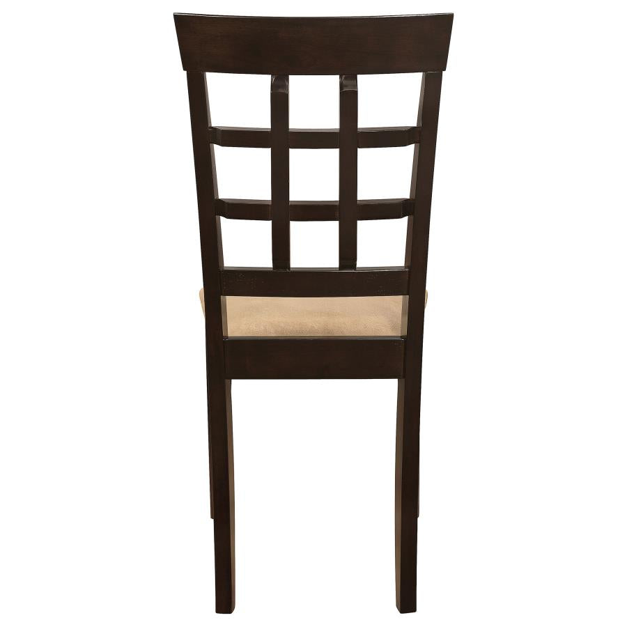 Gabriel Lattice Back Dining Side Chair Cappuccino (Set of 2) - 100772
