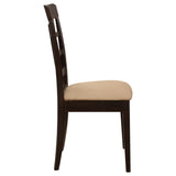 Gabriel Lattice Back Dining Side Chair Cappuccino (Set of 2) - 100772