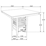 Jaden 5-piece Square Counter Height Dining Set Espresso - 100958-S5