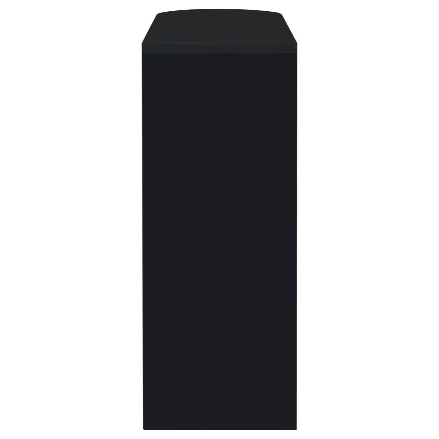 Adolfo Rectangular 2-tier Home Bar Table Black High Gloss - 101063