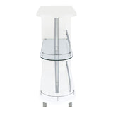 Adolfo Rectangular 2-tier Home Bar Table White High Gloss - 101064