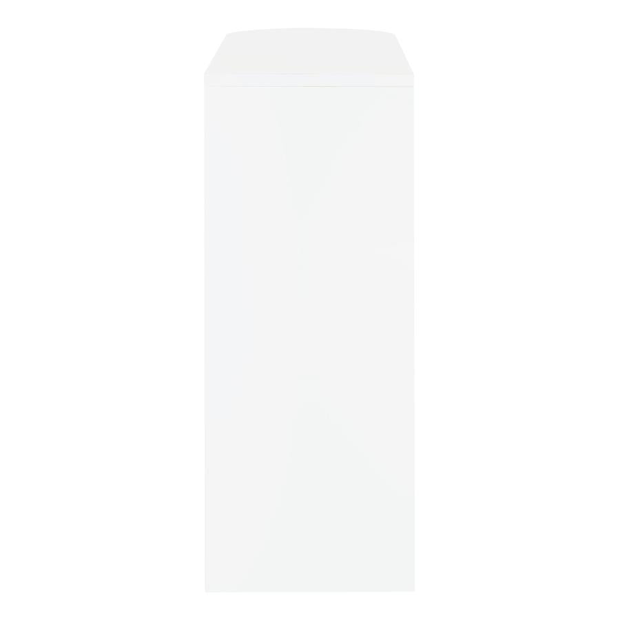 Adolfo Rectangular 2-tier Home Bar Table White High Gloss - 101064