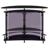 Amarillo Freestanding Glass Top Home Bar Wine Cabinet Black - 101065