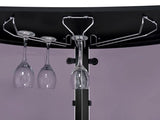 Amarillo Freestanding Glass Top Home Bar Wine Cabinet Black - 101065