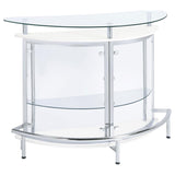 Amarillo Freestanding Glass Top Home Bar Wine Cabinet White - 101066