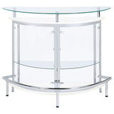 Amarillo Freestanding Glass Top Home Bar Wine Cabinet White - 101066