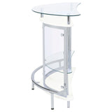 Amarillo Freestanding Glass Top Home Bar Wine Cabinet White - 101066