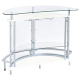 Amarillo Freestanding Glass Top Home Bar Wine Cabinet White - 101066