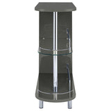 Adolfo Rectangular 2-tier Home Bar Table Grey High Gloss - 101073