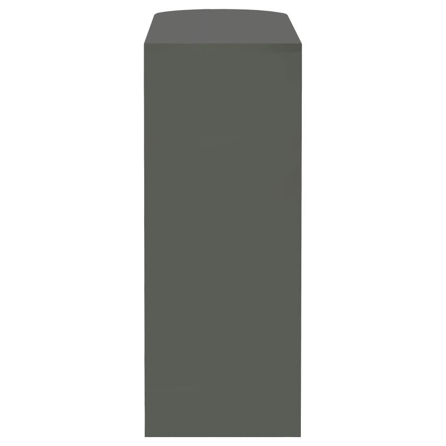 Adolfo Rectangular 2-tier Home Bar Table Grey High Gloss - 101073
