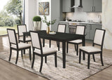 Louise Rectangular 78-inch Extension Leaf Dining Table Black - 101561