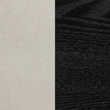 Louise Upholstered Wood Dining Side Chair Black (Set of 2) - 101562