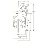 Calecita Wood Swivel Bar Chair Cappuccino (Set of 2) - 101930