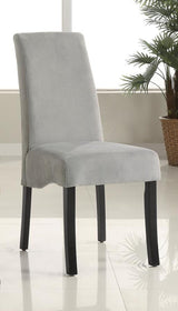 Stanton Velvet Upholstered Dining Side Chair Grey (Set of 2) - 102062