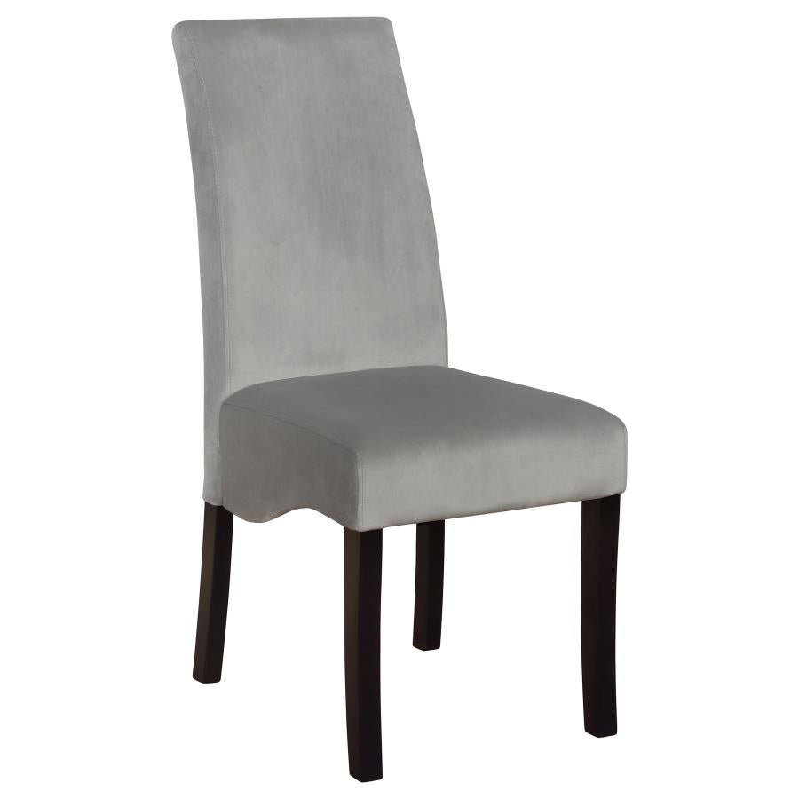 Stanton Velvet Upholstered Dining Side Chair Grey (Set of 2) - 102062