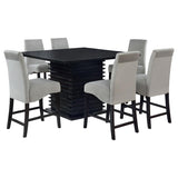 Stanton 7-piece Square Counter Height Dining Table Set Grey - 102068-S7