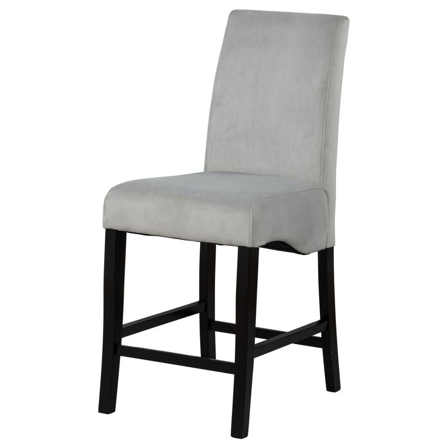 Stanton Velvet Upholstered Counter Chair Grey (Set of 2) - 102069GRY