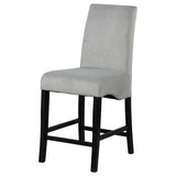Stanton Velvet Upholstered Counter Chair Grey (Set of 2) - 102069GRY