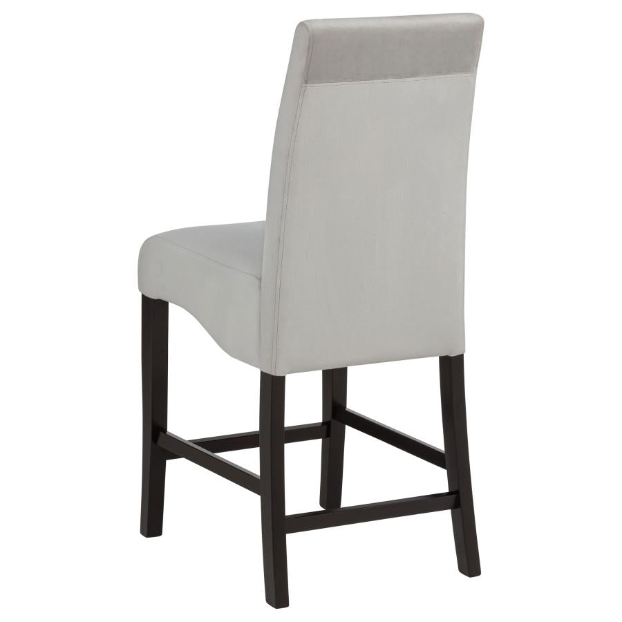 Stanton Velvet Upholstered Counter Chair Grey (Set of 2) - 102069GRY