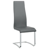 Anges 5-piece Dining Table Set White High Gloss and Grey - 102310-S5G