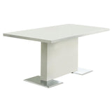 Anges 5-piece Dining Table Set White High Gloss and Black - 102310-S5K