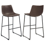 Michelle Upholstered Bar Chair Brown (Set of 2) - 102536