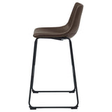Michelle Upholstered Bar Chair Brown (Set of 2) - 102536