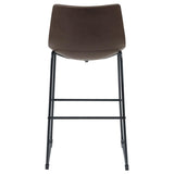 Michelle Upholstered Bar Chair Brown (Set of 2) - 102536