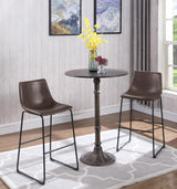 Michelle Upholstered Bar Chair Brown (Set of 2) - 102536