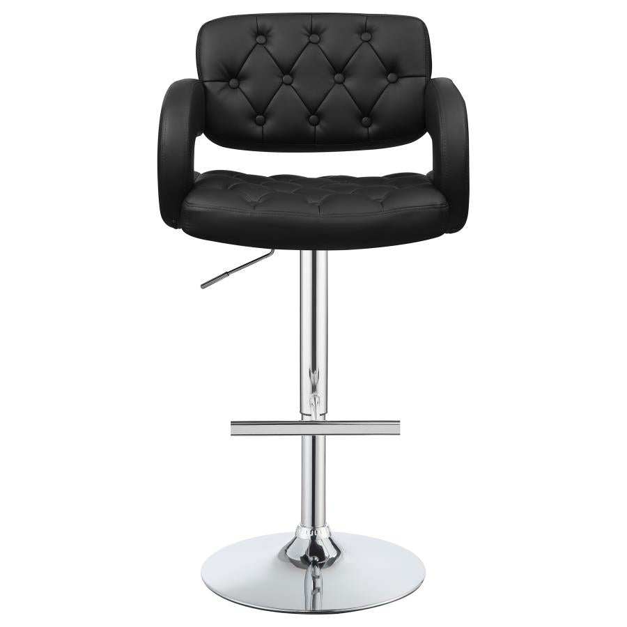 Brandi Adjustable Bar Stool Black and Chrome - 102555