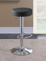 Ramses 29-inch Adjustable Bar Stool Chrome and Black - 102558