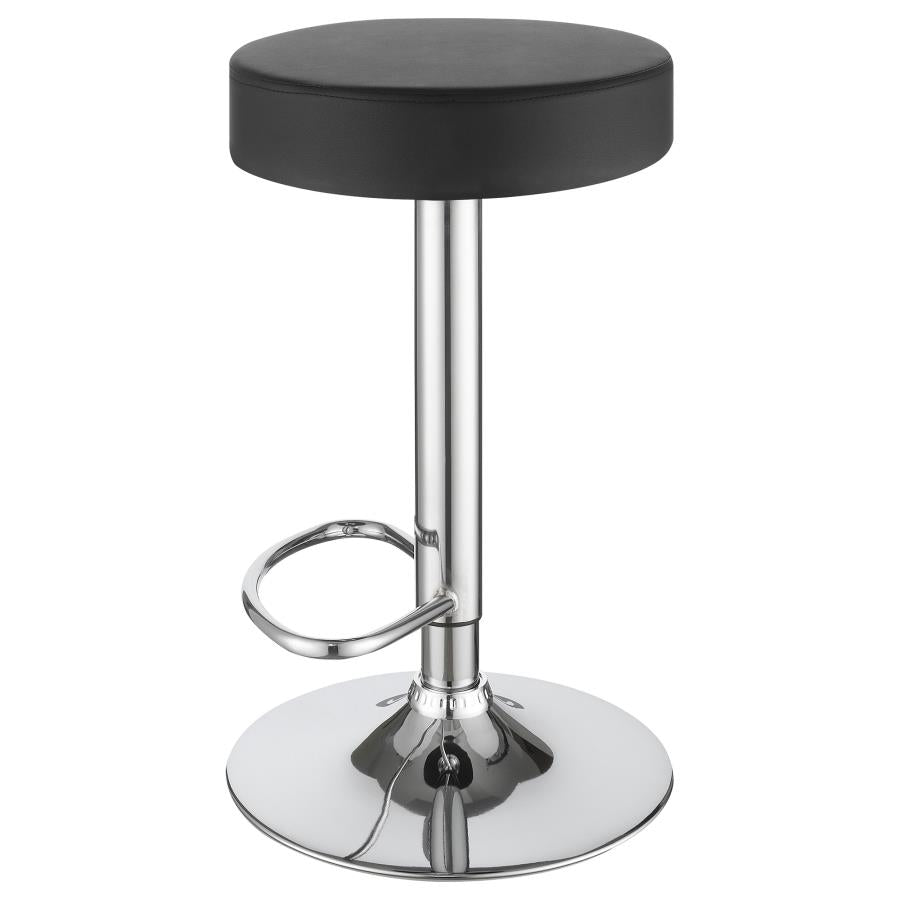 Ramses 29-inch Adjustable Bar Stool Chrome and Black - 102558
