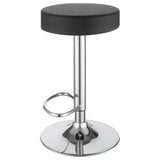 Ramses 29-inch Adjustable Bar Stool Chrome and Black - 102558